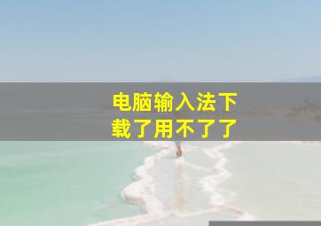 电脑输入法下载了用不了了