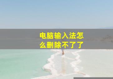 电脑输入法怎么删除不了了