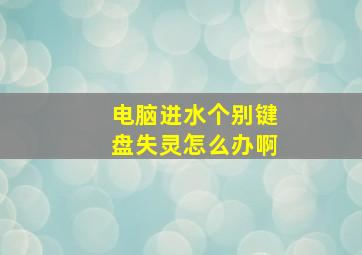 电脑进水个别键盘失灵怎么办啊