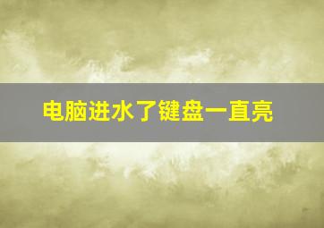 电脑进水了键盘一直亮