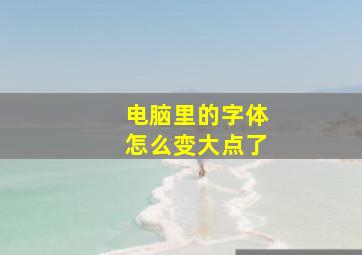 电脑里的字体怎么变大点了