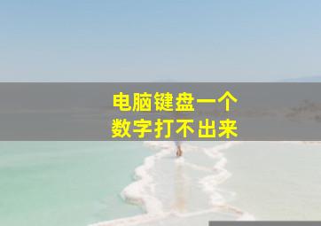 电脑键盘一个数字打不出来