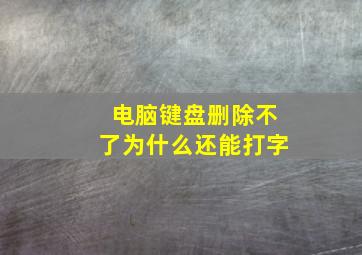 电脑键盘删除不了为什么还能打字