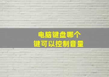 电脑键盘哪个键可以控制音量