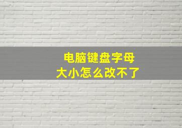 电脑键盘字母大小怎么改不了