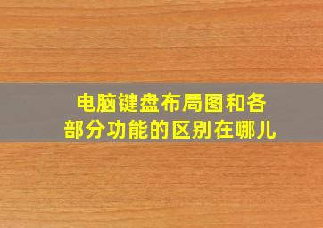 电脑键盘布局图和各部分功能的区别在哪儿