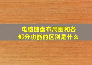 电脑键盘布局图和各部分功能的区别是什么