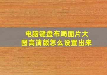 电脑键盘布局图片大图高清版怎么设置出来