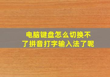 电脑键盘怎么切换不了拼音打字输入法了呢