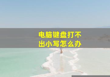 电脑键盘打不出小写怎么办