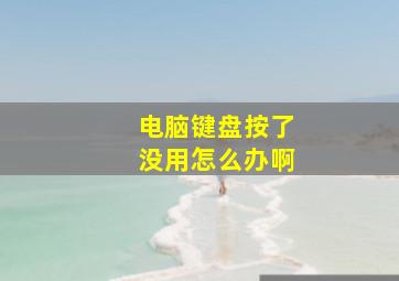 电脑键盘按了没用怎么办啊