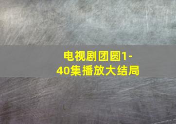 电视剧团圆1-40集播放大结局