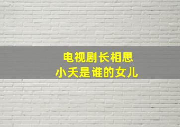 电视剧长相思小夭是谁的女儿