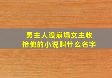 男主人设崩塌女主收拾他的小说叫什么名字