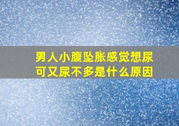 男人小腹坠胀感觉想尿可又尿不多是什么原因