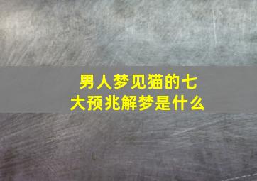 男人梦见猫的七大预兆解梦是什么