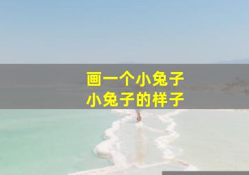 画一个小兔子小兔子的样子