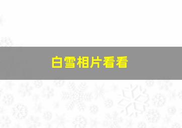 白雪相片看看