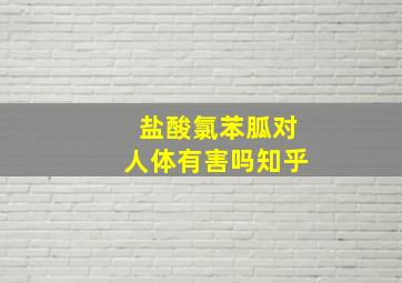 盐酸氯苯胍对人体有害吗知乎