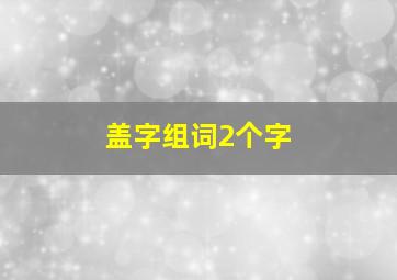 盖字组词2个字