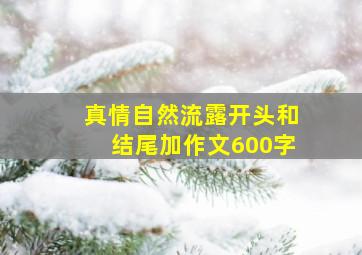 真情自然流露开头和结尾加作文600字