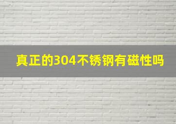 真正的304不锈钢有磁性吗