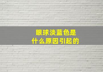 眼球淡蓝色是什么原因引起的