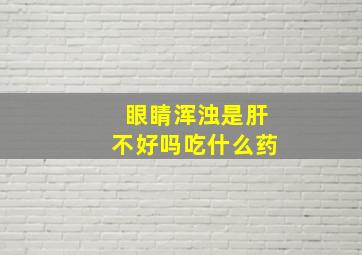 眼睛浑浊是肝不好吗吃什么药