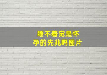 睡不着觉是怀孕的先兆吗图片