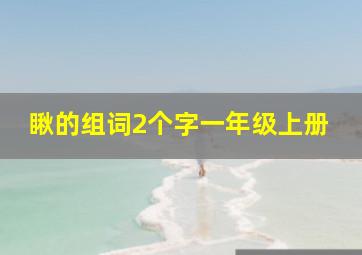 瞅的组词2个字一年级上册