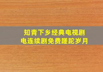 知青下乡经典电视剧电连续剧免费蹉跎岁月