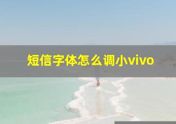 短信字体怎么调小vivo