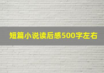 短篇小说读后感500字左右