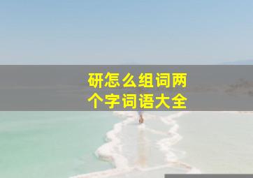 研怎么组词两个字词语大全