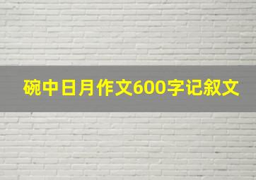 碗中日月作文600字记叙文