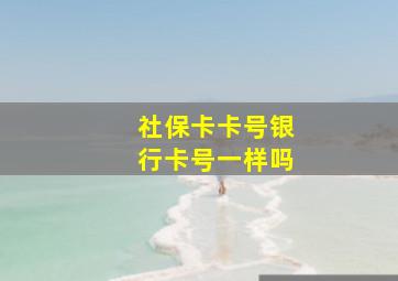 社保卡卡号银行卡号一样吗