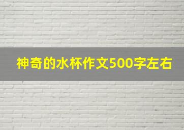 神奇的水杯作文500字左右