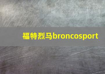 福特烈马broncosport