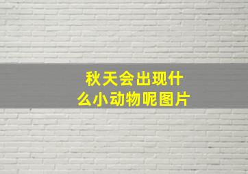 秋天会出现什么小动物呢图片