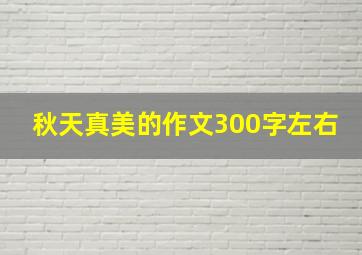 秋天真美的作文300字左右