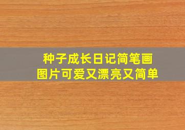 种子成长日记简笔画图片可爱又漂亮又简单