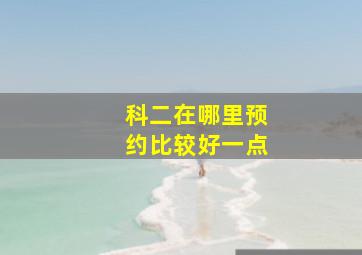 科二在哪里预约比较好一点