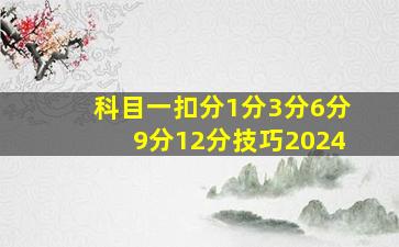 科目一扣分1分3分6分9分12分技巧2024