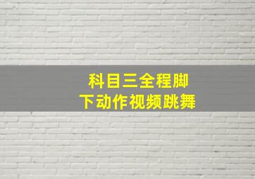 科目三全程脚下动作视频跳舞