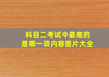 科目二考试中最难的是哪一项内容图片大全