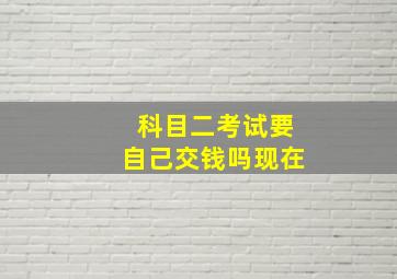 科目二考试要自己交钱吗现在