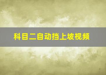 科目二自动挡上坡视频