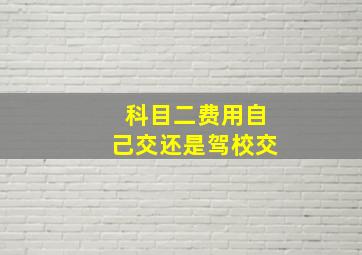 科目二费用自己交还是驾校交