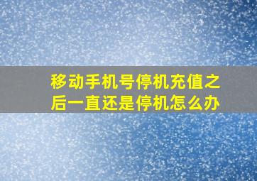 移动手机号停机充值之后一直还是停机怎么办