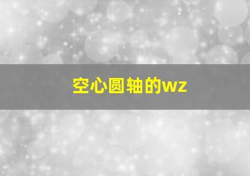 空心圆轴的wz